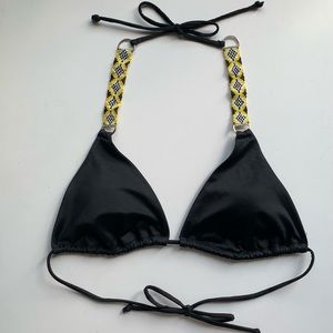 Victorias Secret Black M Triangle Bikini Swim Top